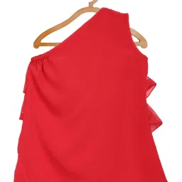 Ahalyaa Kids Red Printed Top & Pants image 3