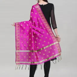 Satrani Pink Woven Pattern Dupatta image 2