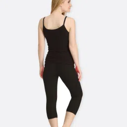 Kanvin Black Lace Thermal Camisole With Tights image 2