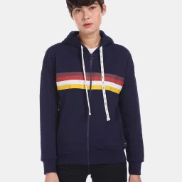 U.S. Polo Assn. Navy Full Sleeves Hooded Sweatshirt image 1