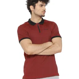 ALCIS Red Polo Collar Polyester T-Shirt image 1