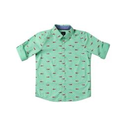 Allen Solly Junior Green Cotton Printed Full Sleeves Shirt-picture-47