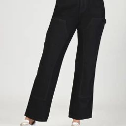 Style Quotient Women Black Relaxed Fit High Rise Carpenter Jeans-picture-32