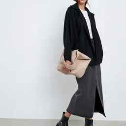 Styli Black Polyester Regular Fit Jacket-picture-29