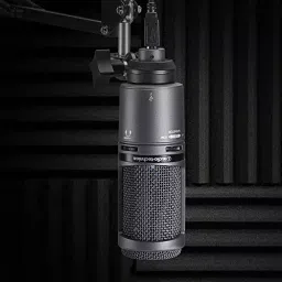 Audio Technica USB + Cardioid Condenser Microphone Black, AT2020 image 2