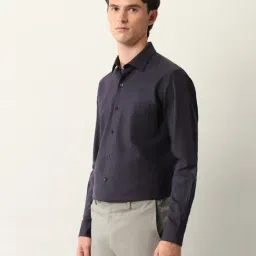 Arrow Purple Cotton Regular Fit Texture Shirt image 3