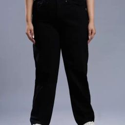 Style Quotient Women Plus Size Black Straight Fit High Rise Stretchable Jeans-picture-43