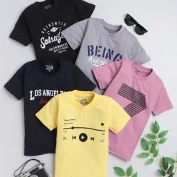 Fourfolds Unisex Multicolor Printed T-Shirt-picture-0