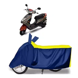 Auto Pearl Two Wheeler Cover for Okinawa Ridge Plus - Yellow, Blue-image-66