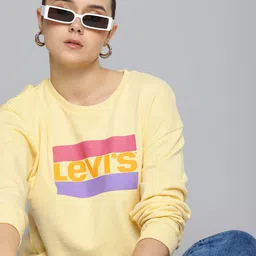 Levis Brand Logo Printed Pure Cotton Sweatshirt-picture-11