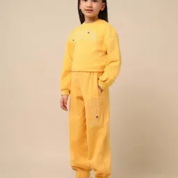 U.S. Polo Assn. Girls Yellow Cotton Logo Joggers image 3