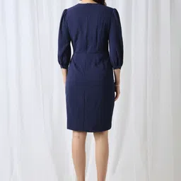 Globus Puff Sleeves Formal Sheath Dress image 2