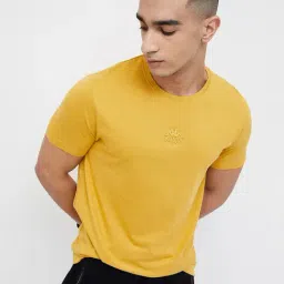 KAPPA Yellow Regular Fit Logo Print Sports T-Shirt-picture-24