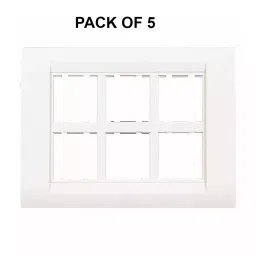 K9 Euro Cover Plate With Base Frame 12 Module White, W-9067U (Pack of 5) image 2