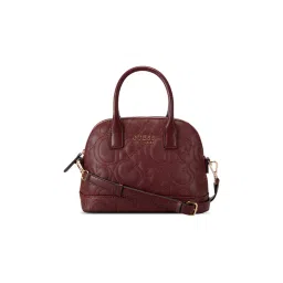 guess fashion Guess Wine Quilted Berkton Dome Satchel Bag-picture-34