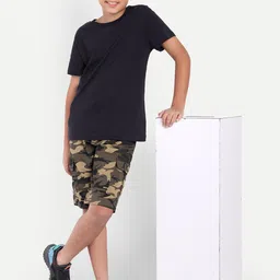 PUPPET-NX Boys Camouflage Printed Cotton Cargo Shorts image 5