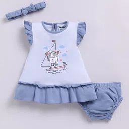 Smart Baby Floral Applique A-Line Dress-image-60