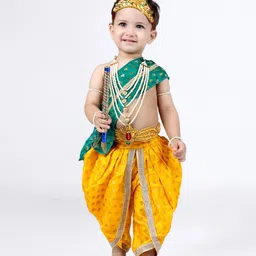 Itsmycostume Janmashtami Theme Krishna Costume Set - Green-picture-27