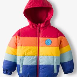 Babyhug Woven Full Sleeves Hooded Padded Jacket With Color Block Design - Multicolor-picture-48