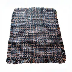 Jaipur Woollen Handicraft Blue & Mustard Handmade Prayer Mat-picture-16