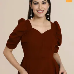 Mast & Harbour Women Pack of 2 Solid Sweetheart Neck Peplum Top-picture-50