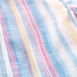 Under Fourteen Only Full Sleeves Striped & Ombre Shirt - Aqua Blue image 4