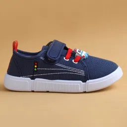 Cute Walk by Babyhug Casual Shoes with Velcro Closure & Vehicle Applique - Blue image 4