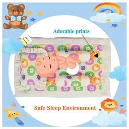 Kwitchy New Born Baby Bedding Set 4 Pcs Mattresses Gaddi with Pillows -  Yellow image 5