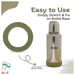 Adore Dr.Feed Bestie! The Silicon Base for Dr.Feed Wide Neck Bottles- Military Green Pack of 2 image 5
