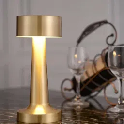 kreative arts Touch Sensor LED Table Lamp Sleek & Modern Lighting | Gold Design 7-picture-13