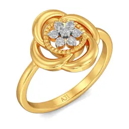 Joyalukkas 18k Yellow Gold & Diamond Honey Rose Ring for Women-picture-29