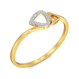 Joyalukkas 18k Yellow Gold & Diamond Triangle-shape Ring for Women-image-46