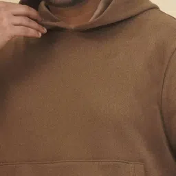 John Pride Brown Fleece Hooded Sweatshirt image 5