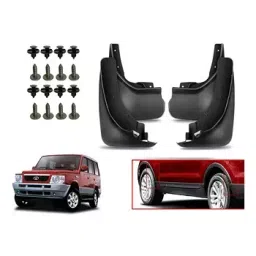 Auto Pearl Front and Rear Mud Guard For Tata Sumo Victa (Black) Set of 4 Pcs-picture-44