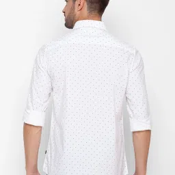Spykar White Cotton Regular Fit Printed Shirt image 2