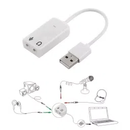 LOTA USB Sound Card with 7.1 Channel Virtual Surround Sound White with Mic, MST-814-LT image 5