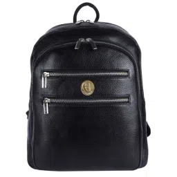 HiLEDER 100% Pure Genuine Premium Leather Formal 11.5 inch Backpack Laptop Office Bag, Black-picture-45