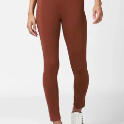 Forever 21 Brown Regular Fit Leggings-image-6