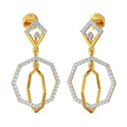 Joyalukkas 18k Gold & Diamond Drop Earrings for Women-picture-34