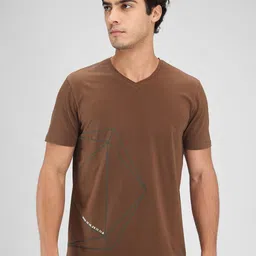 SPYKAR Men V-Neck Raw Edge Slim Fit T-shirt-picture-31