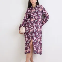 Styli Multi Synthetic Regular Fit Floral Print Dress-image-23