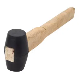 LOVELY 1.75" Inch Rubber Hammer with Wooden Handle Pack of 1 L18904 image 1