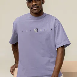 Elibolz Men Printed Drop-Shoulder Sleeves Bio Finish T-shirt image 1