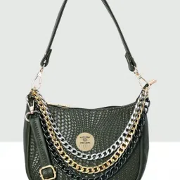 Esbeda Olive Textured Small Shoulder Handbag-picture-26