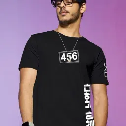 Bewakoof Black Regular fit Graphic T-Shirt-picture-24