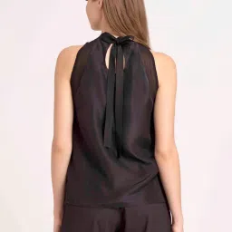 SHAYE Black Halter Neck Top image 2