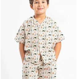 NEW COMERS Boys Animal Graphic Printed Shirt With Shorts-picture-22