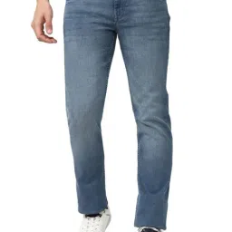 Simon Carter London Regular Blue Lightly Washed Mid Rise Jeans-picture-17