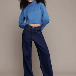 The Roadster Lifestyle Co. Turtle Neck Crop Pullover image 5