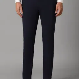 Louis Philippe Navy Slim Fit Trousers-image-70